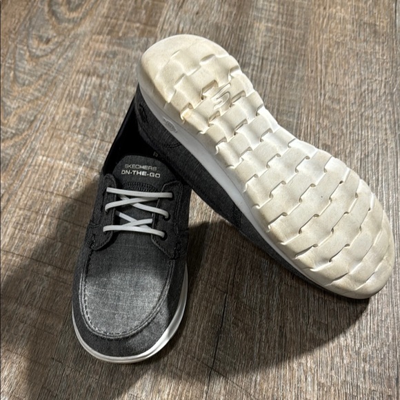 Skechers Women's Charcoal Slip-On Loafers - Picture 6 of 9